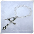 New Design Glass Beads Decade Rosary Religious Bracelet (IO-CE067)